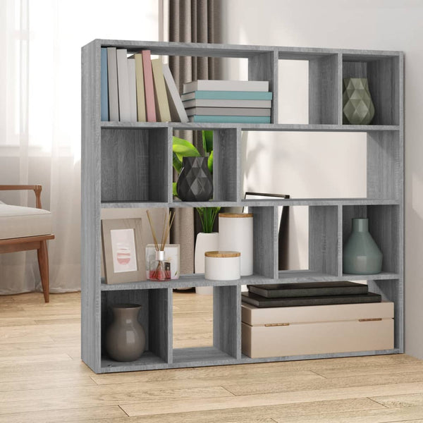Bookcase/divider 105x24x102 cm sonoma gray