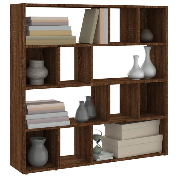 Bookcase/divider 105x24x102 cm brown oak