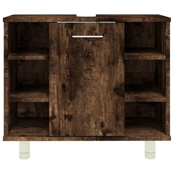 Mueble de baño de madera de roble ahumado