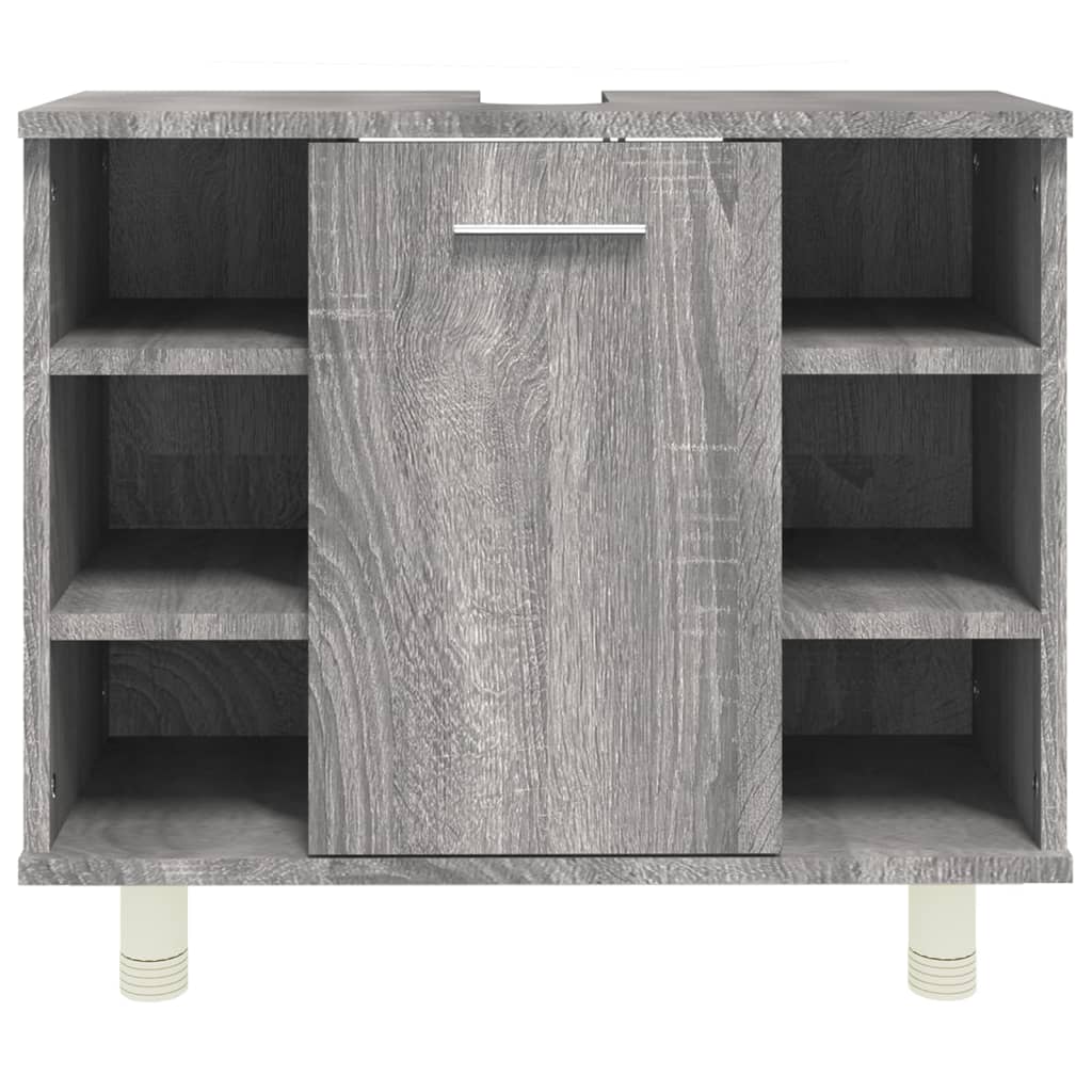 Mueble WC 60x32x53,5 cm fabricado en madera gris sonoma