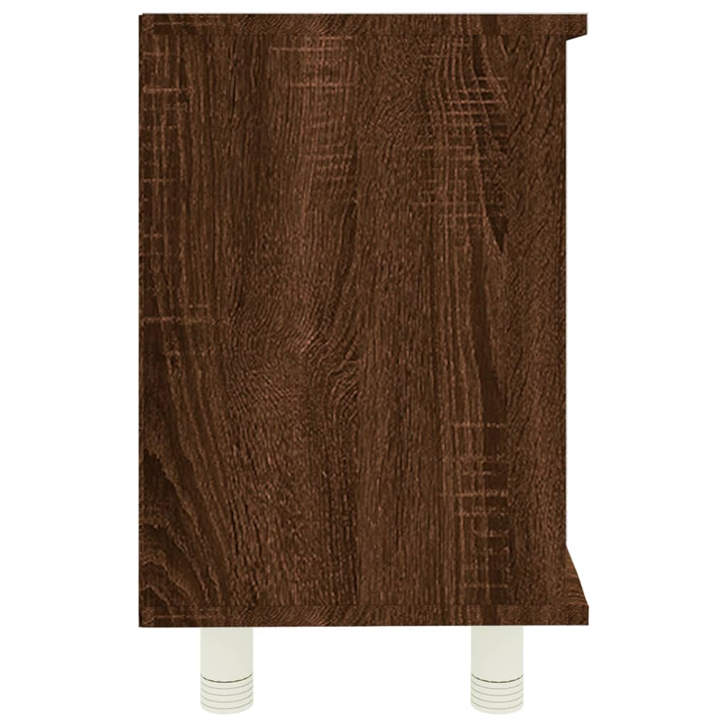 Mueble de baño de madera de roble marrón