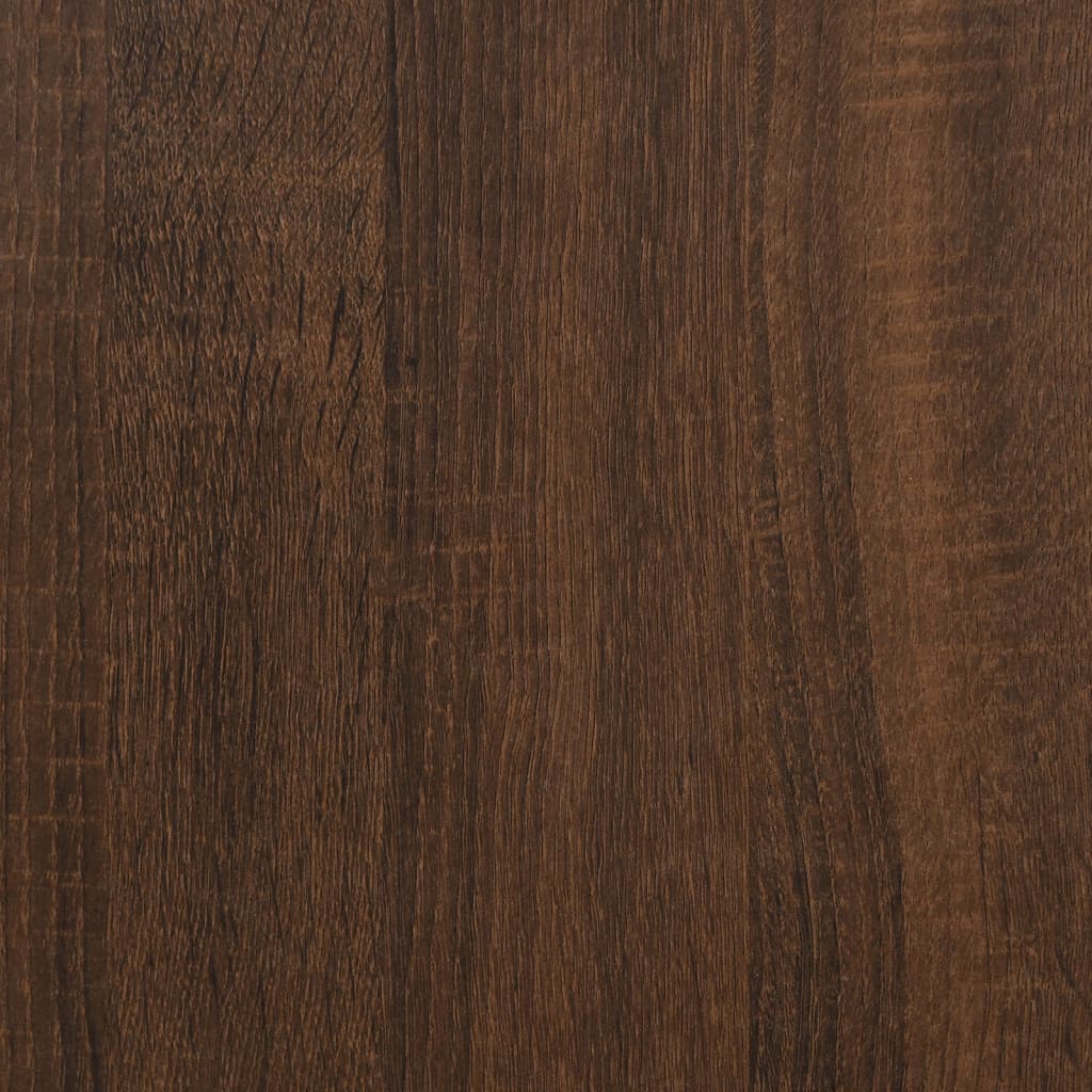 Brown oak wood bathroom cabinet