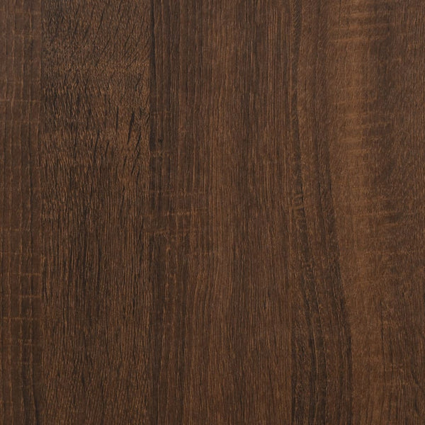 Brown oak wood bathroom cabinet