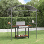 Gazebo churrasco prateleiras laterais 220x115x230 aço antracite