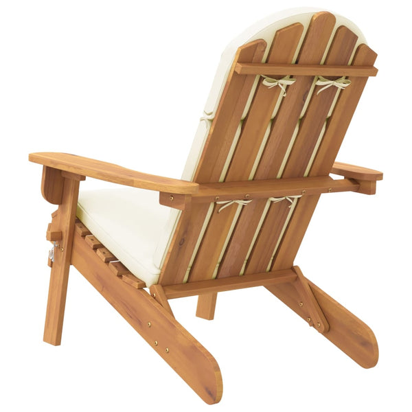 Cadeira de jardim Adirondack com almofadões acácia maciça
