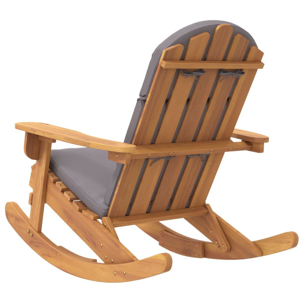 Cadeira de baloiço Adirondack com almofadões acácia maciça