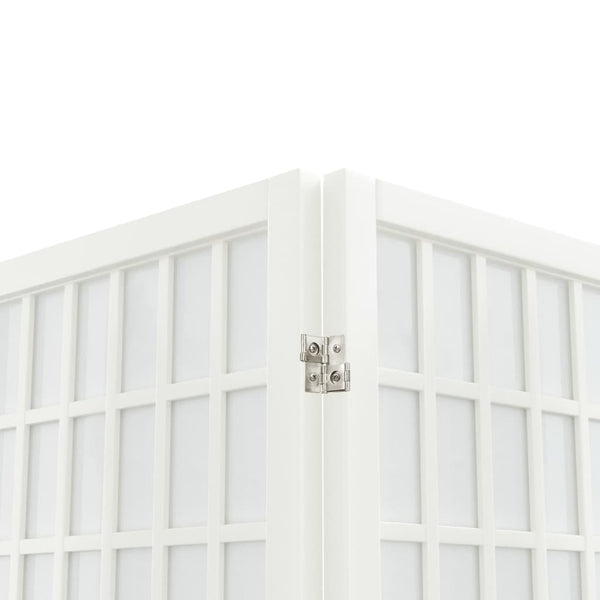 Biombo dobrável com 3 painéis estilo japonês 120x170 cm branco