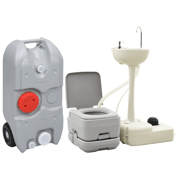 Conjunto portátil sanita e lavatório c/ depósito para campismo