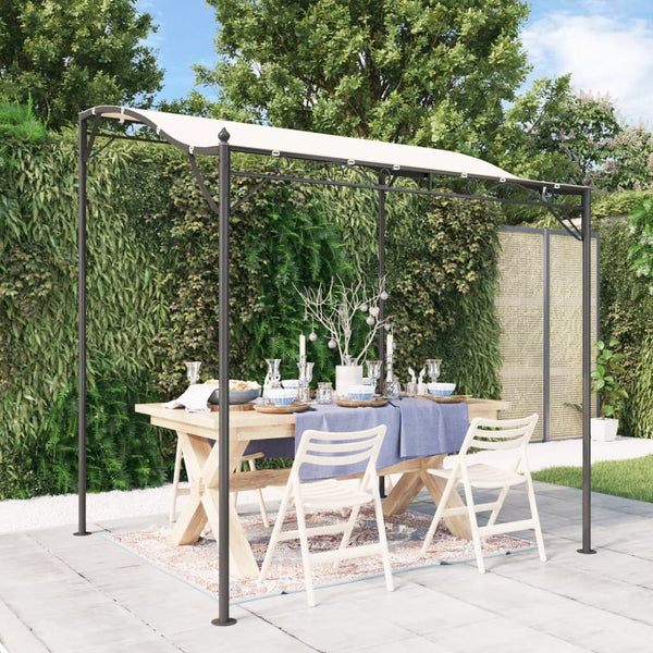 Toldo 2x2,3 m 180 g/m² tecido e aço cor creme