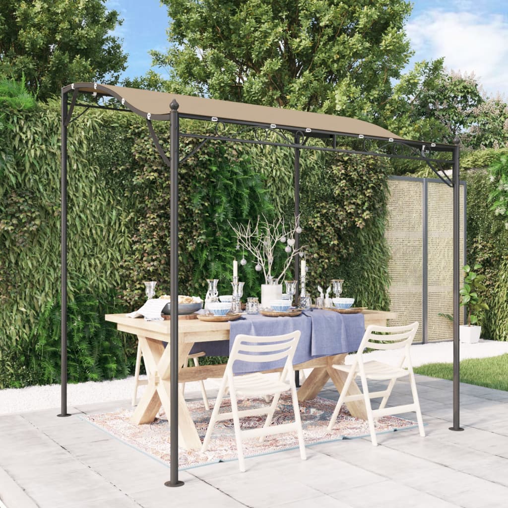 Toldo 2x2,3 m 180 g/m² tecido e aço cinzento-acastanhado