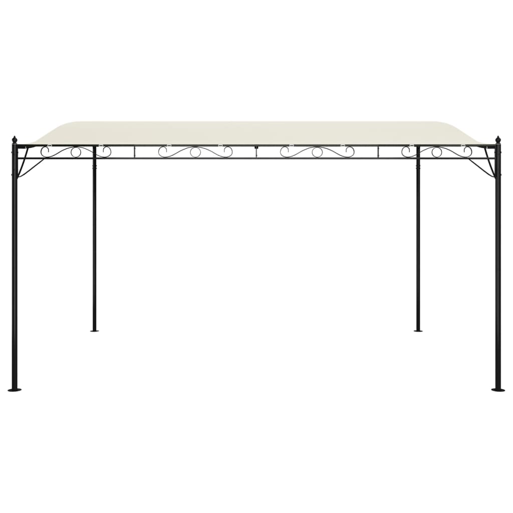 Toldo 4x3 m 180 g/m² tecido e aço cor creme