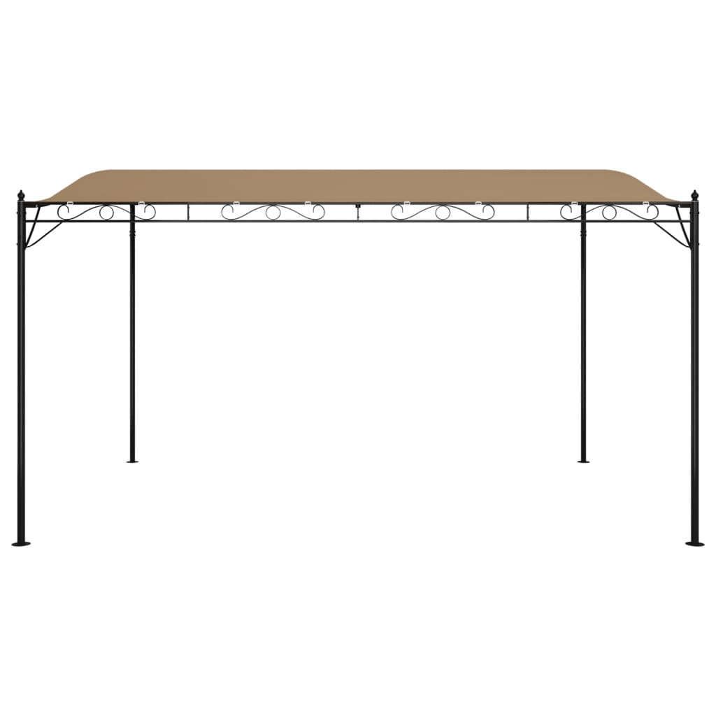 Toldo 4x3 m 180 g/m² tecido e aço cinzento-acastanhado