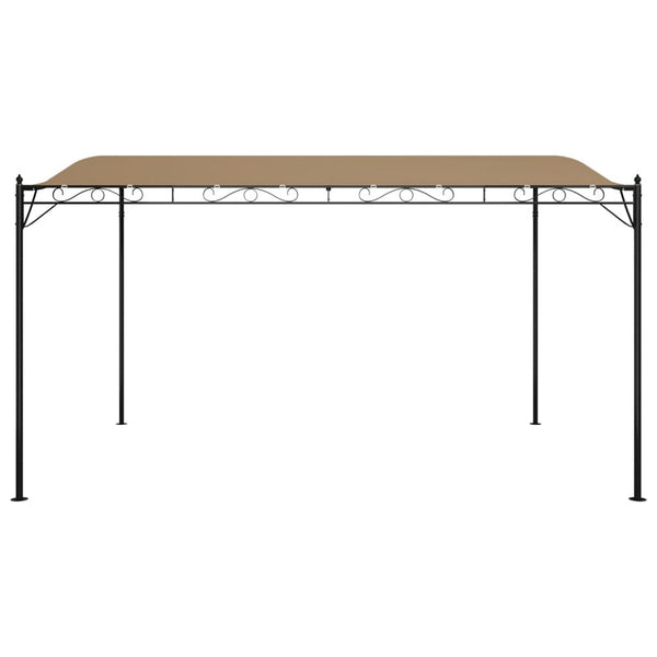 Toldo 4x3 m 180 g/m² tecido e aço cinzento-acastanhado