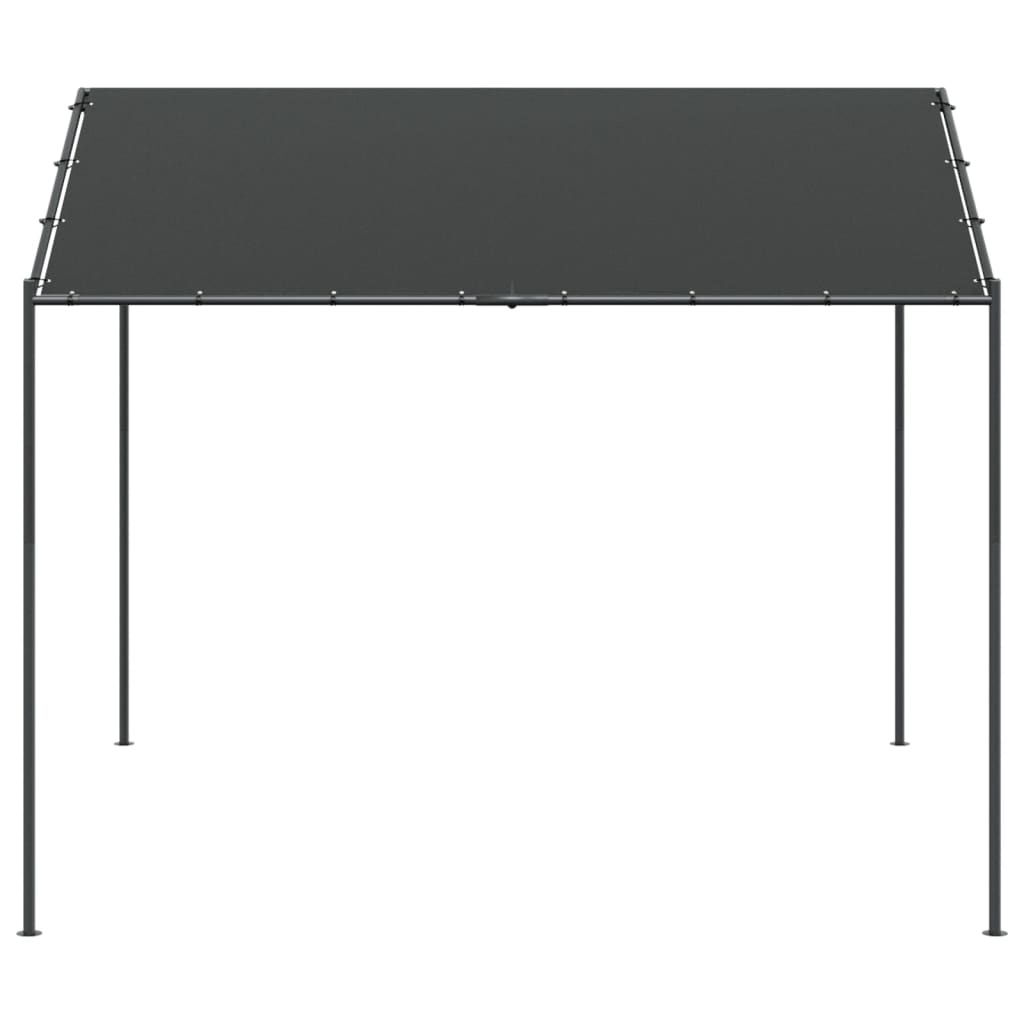 Tenda com toldo 4x4 m aço e tecido antracite