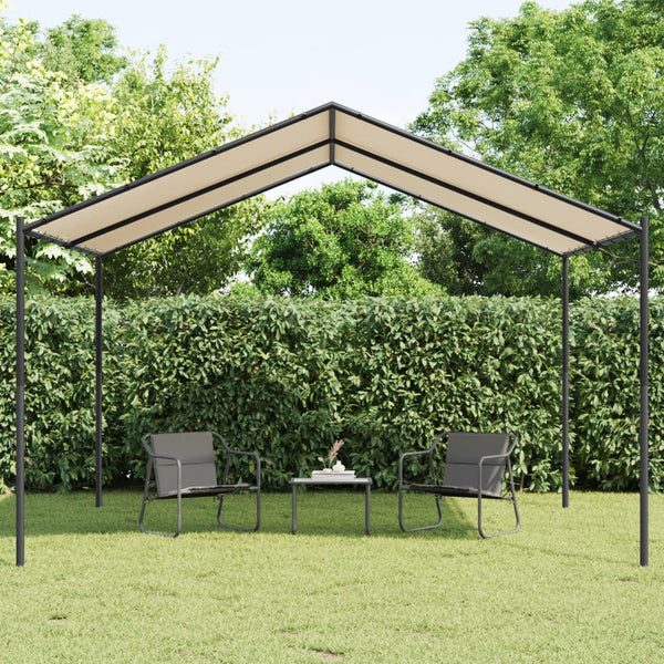 Tenda com toldo 4x3 m aço e tecido bege