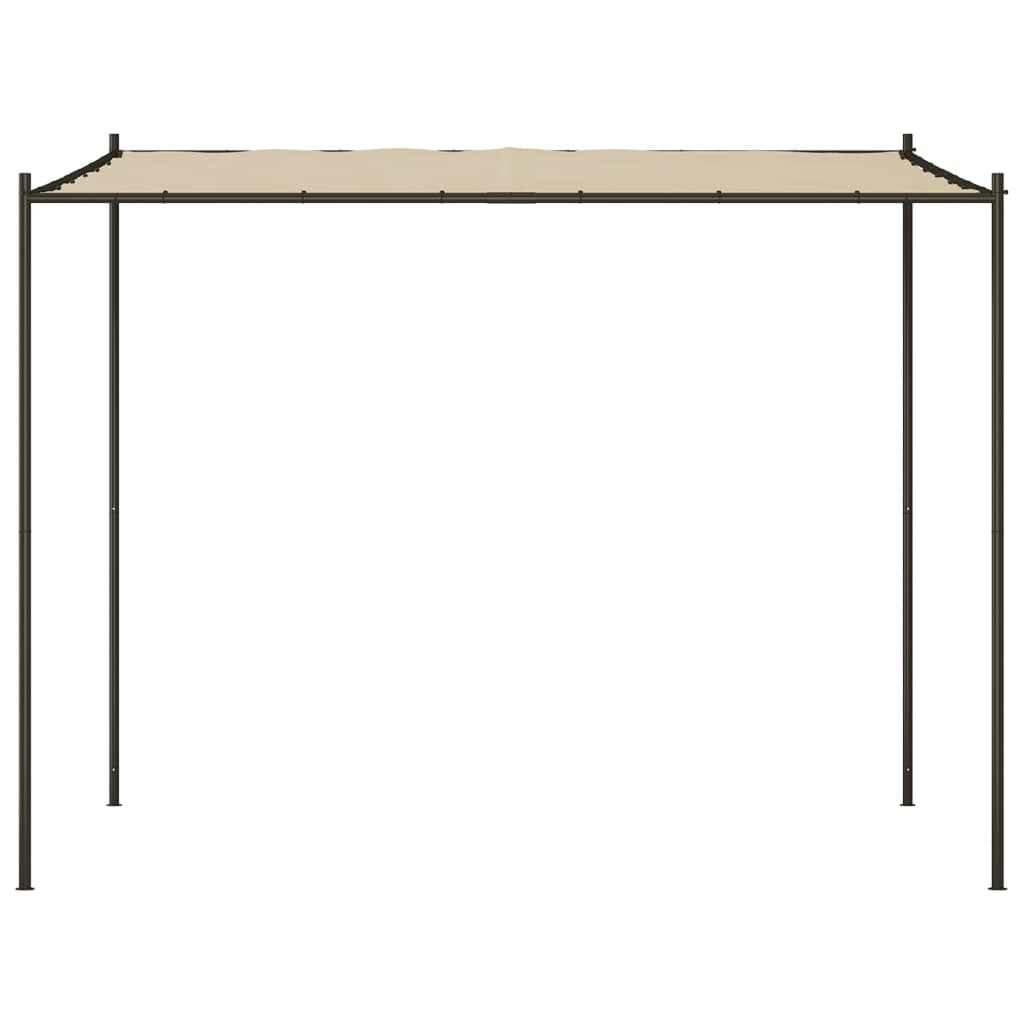 Gazebo 3x3 m 180 g/m² tecido e aço bege