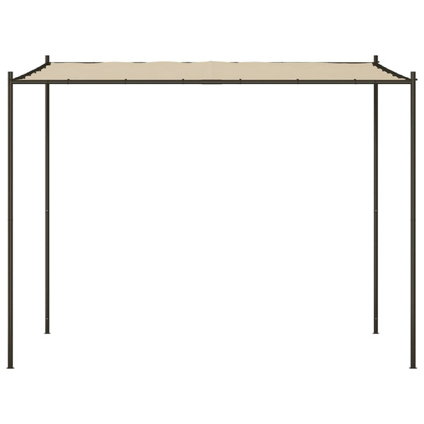 Gazebo 3x3 m 180 g/m² tecido e aço bege