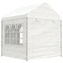 Gazebo com telhado 2,28x2,23x2,69 m polietileno branco