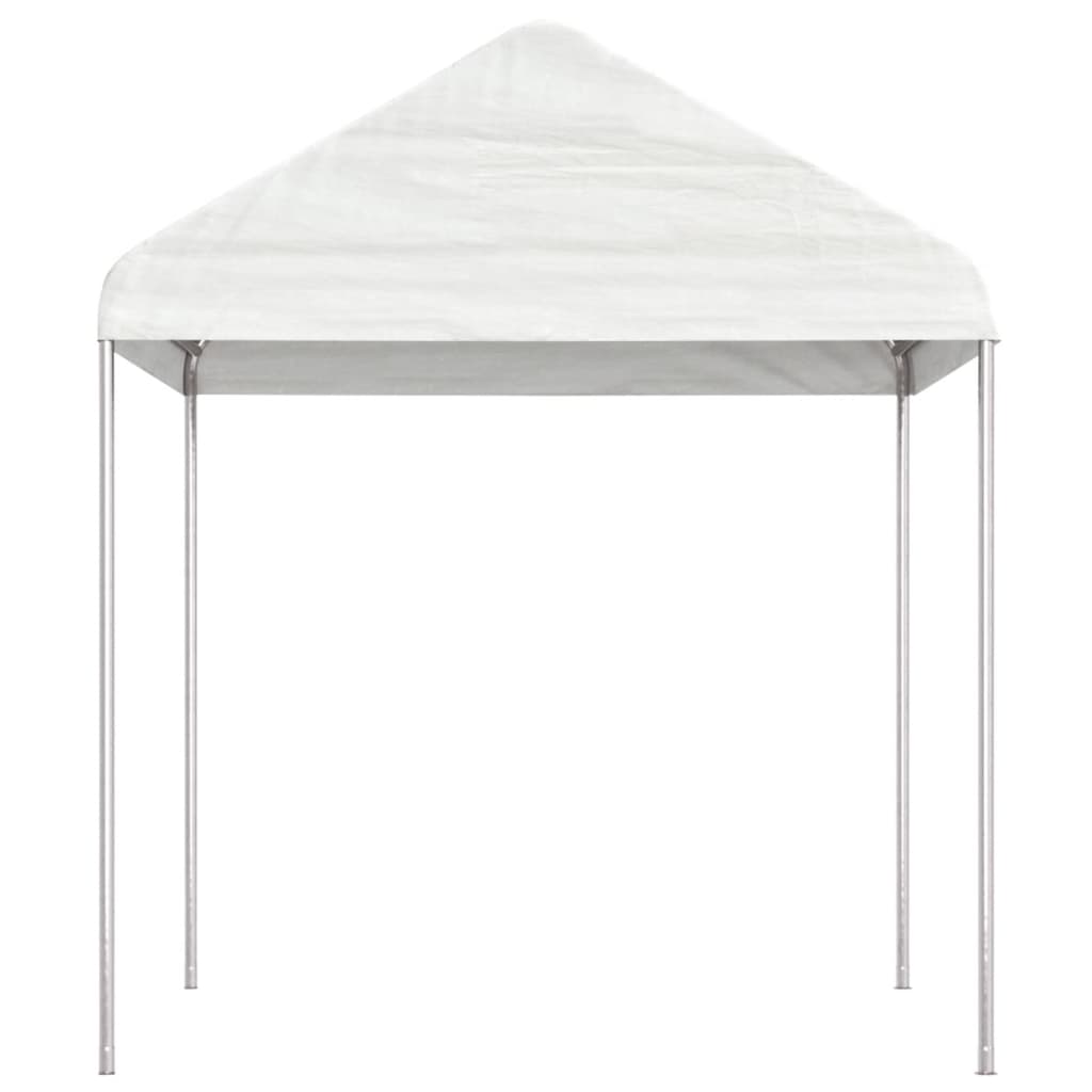 Gazebo com telhado 2,28x2,23x2,69 m polietileno branco