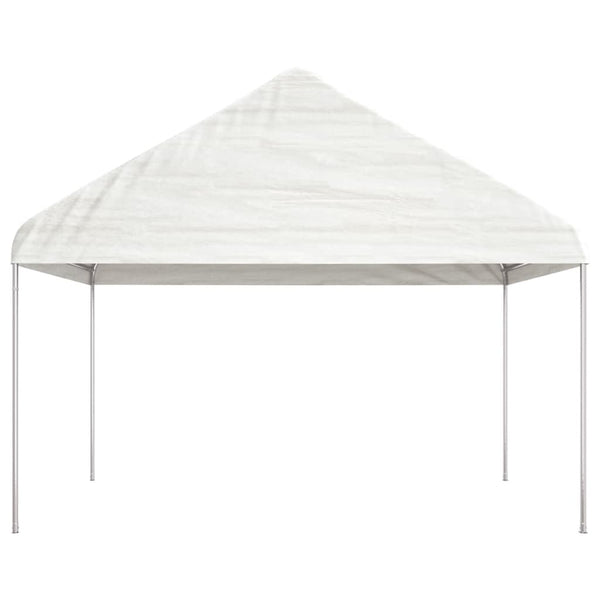 vidaXL Gazebo com telhado 4,08x2,23x3,22 m polietileno branco