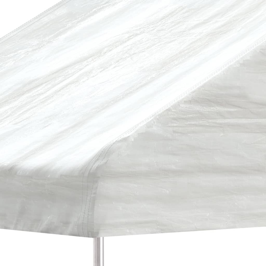 vidaXL Gazebo com telhado 4,08x2,23x3,22 m polietileno branco