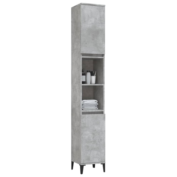 Mueble WC 30x30x190 cm base madera gris cemento