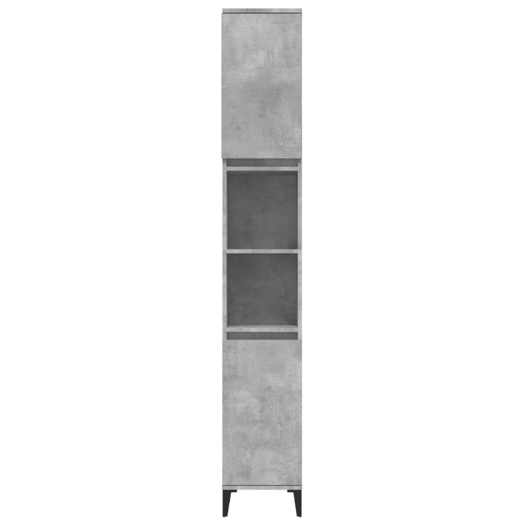 WC cabinet 30x30x190 cm cement gray wood-based