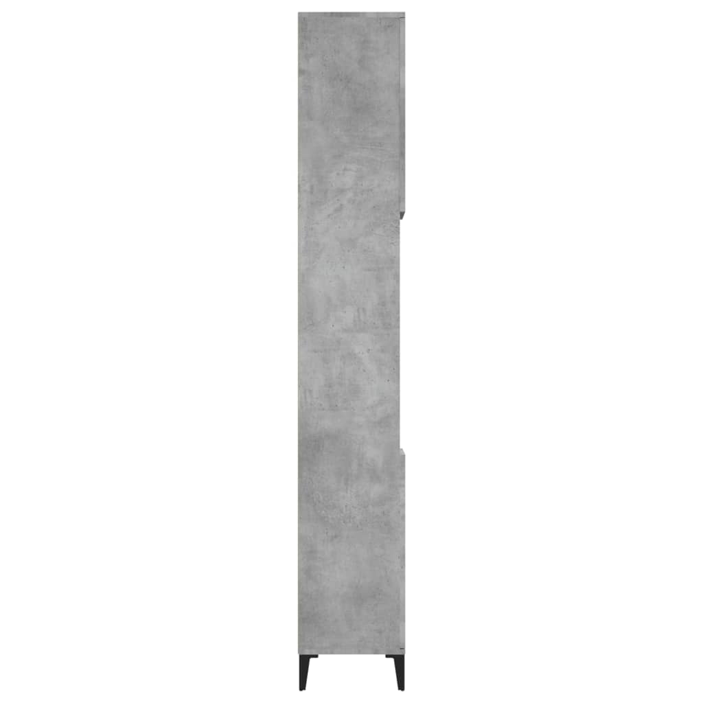 WC cabinet 30x30x190 cm cement gray wood-based