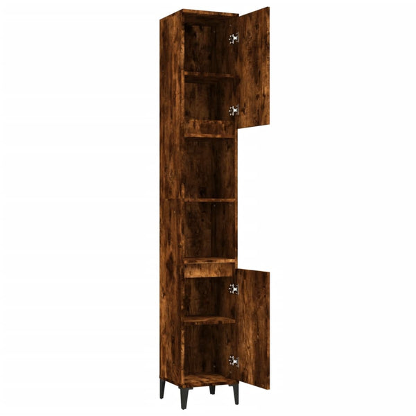WC cabinet 30x30x190 cm smoked oak wood-based