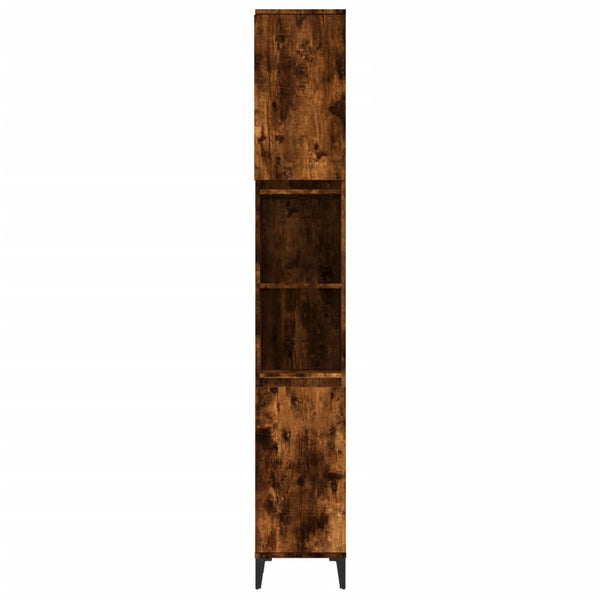 WC cabinet 30x30x190 cm smoked oak wood-based