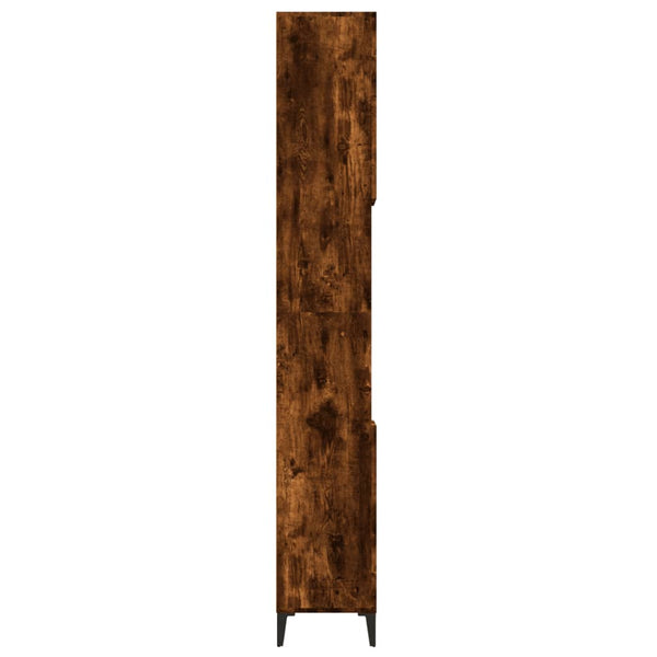 Mueble WC 30x30x190 cm base madera roble ahumado