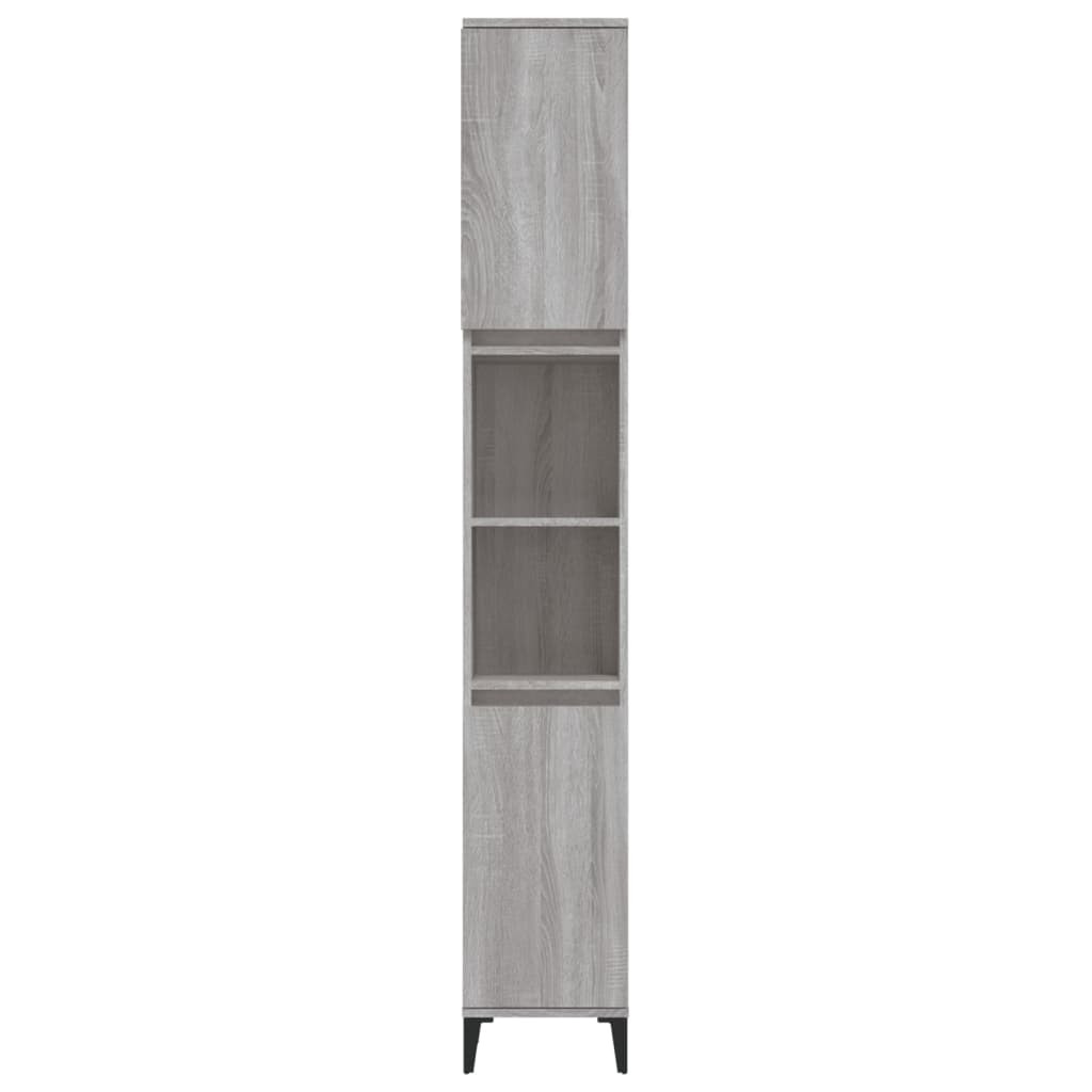 WC cabinet 30x30x190 cm made of sonoma gray wood