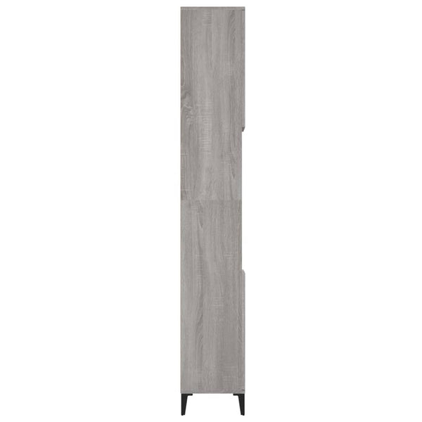 Mueble WC 30x30x190 cm fabricado en madera gris sonoma