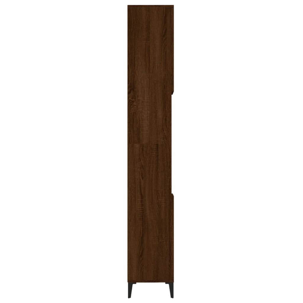 Armário WC 30x30x190 cm derivados de madeira carvalho castanho
