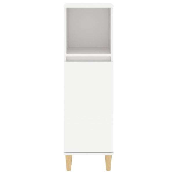 Bathroom cabinet 30x30x100 cm white wood