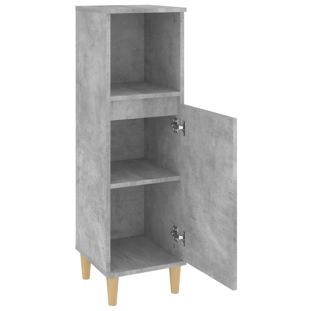 Mueble WC 30x30x100 cm base madera gris cemento