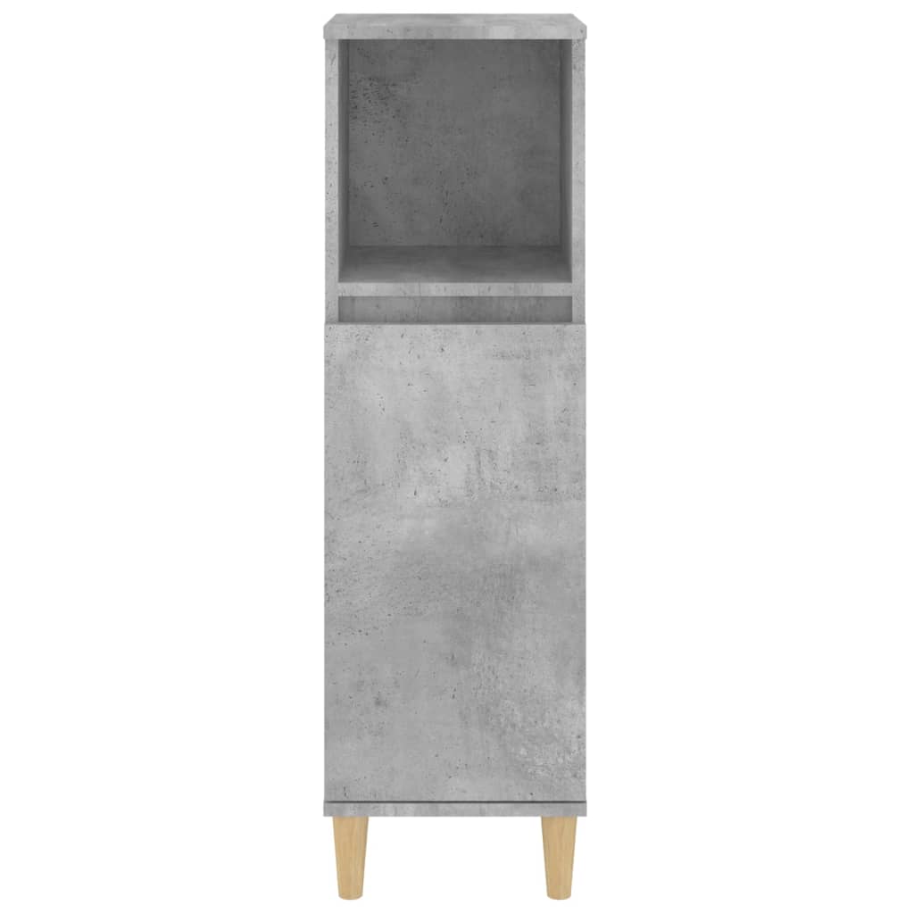 WC cabinet 30x30x100 cm cement gray wood-based