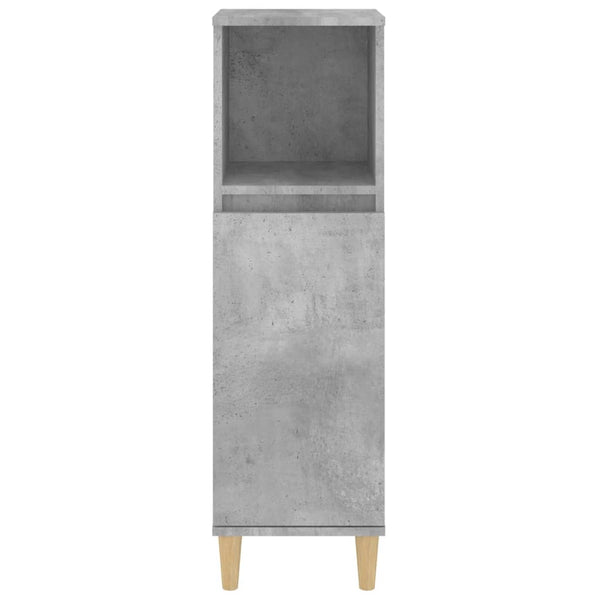 WC cabinet 30x30x100 cm cement gray wood-based