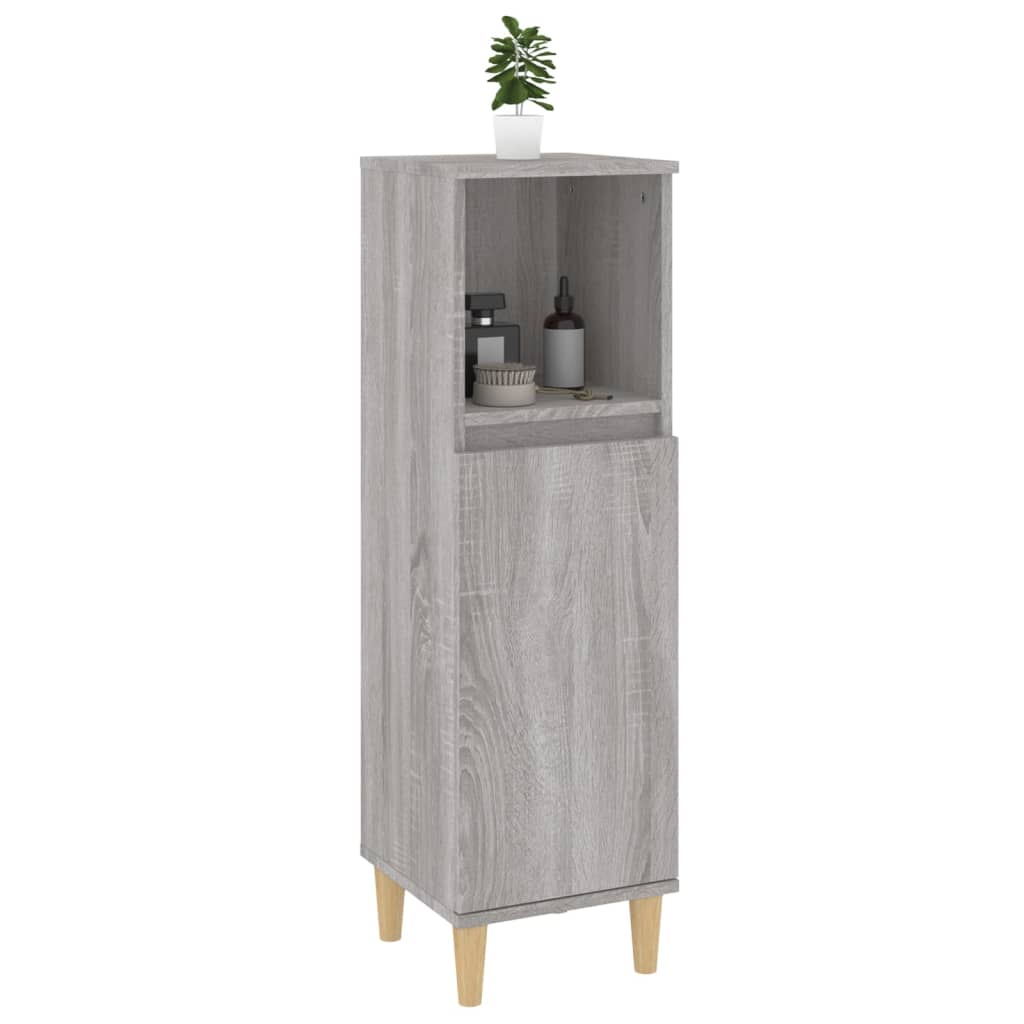 Mueble WC 30x30x100 cm fabricado en madera de sonoma gris