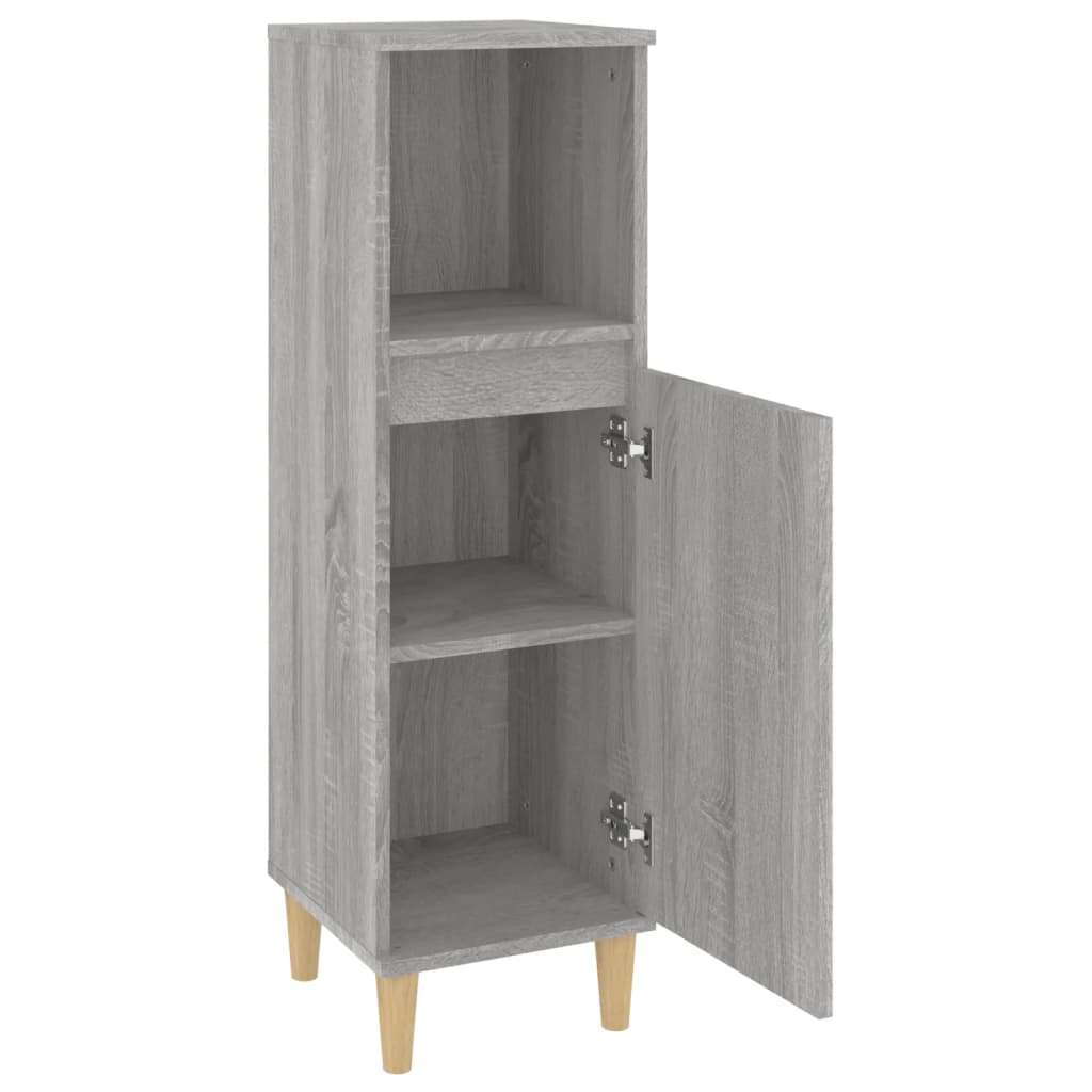 WC cabinet 30x30x100 cm made of gray sonoma wood