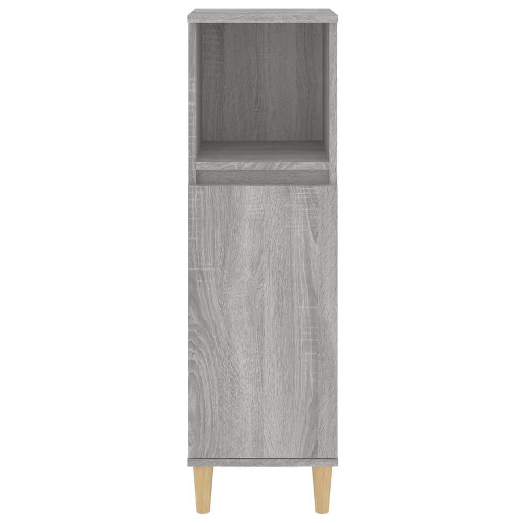 WC cabinet 30x30x100 cm made of gray sonoma wood