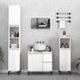 WC cabinet 30x30x100 cm glossy white wood-based