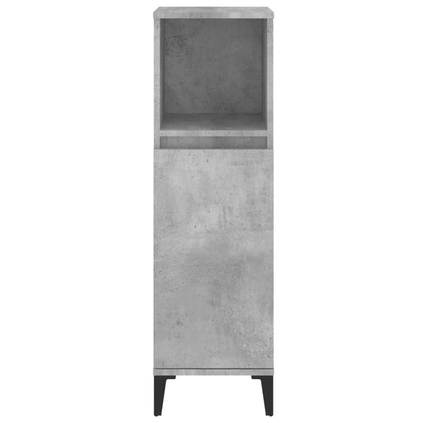WC cabinet 30x30x100 cm cement gray wood-based