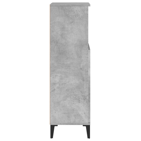 WC cabinet 30x30x100 cm cement gray wood-based