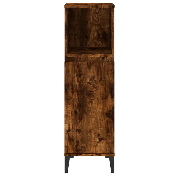 WC cabinet 30x30x100 cm smoked oak wood-based