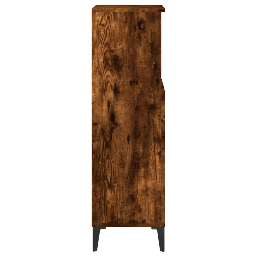 Mueble WC 30x30x100 cm base madera roble ahumado