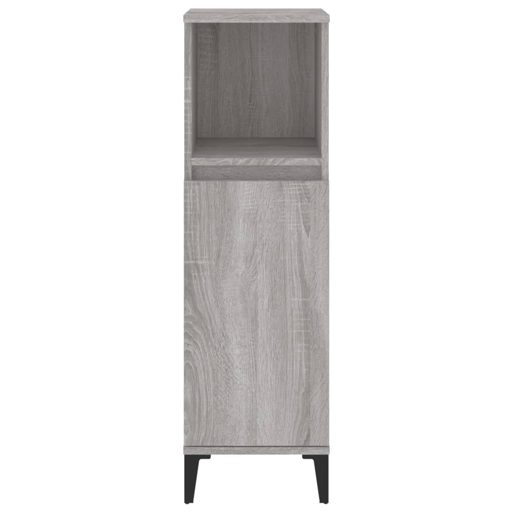 WC cabinet 30x30x100 cm made of gray sonoma wood