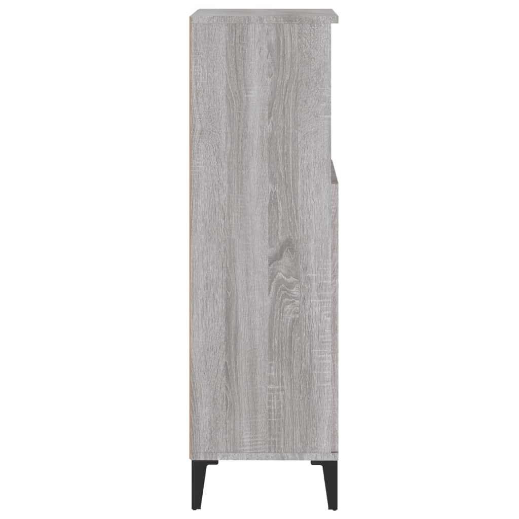 WC cabinet 30x30x100 cm made of gray sonoma wood