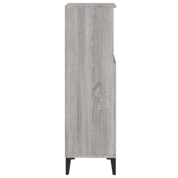 WC cabinet 30x30x100 cm made of gray sonoma wood