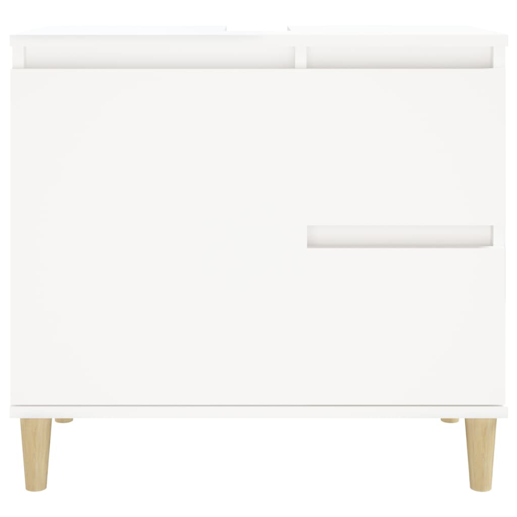 Bathroom cabinet 65x33x60cm white wood